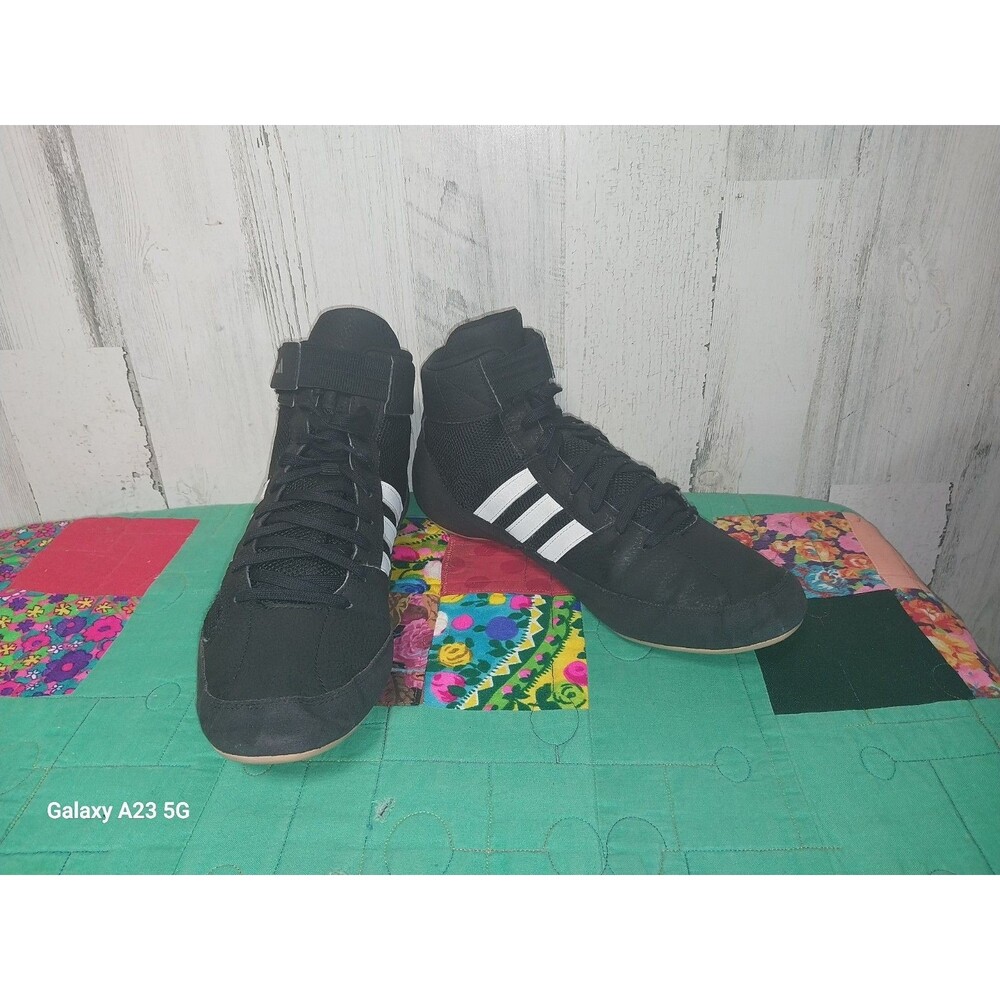 Adidas HVC 2 Men's Wrestling Shoes AQ3325 Black White Mens 12